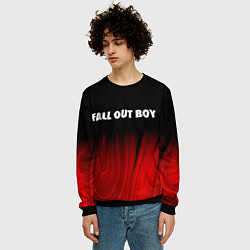 Свитшот мужской Fall Out Boy red plasma, цвет: 3D-черный — фото 2