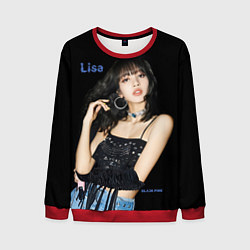 Свитшот мужской Blackpink Lisa in jeans, цвет: 3D-красный