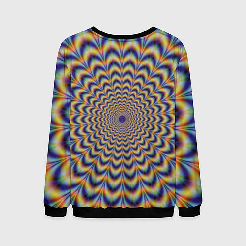 Мужской свитшот Гипнотический рисунок / 3D-Черный – фото 2