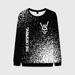 Свитшот мужской The Offspring и рок символ на темном фоне, цвет: 3D-черный