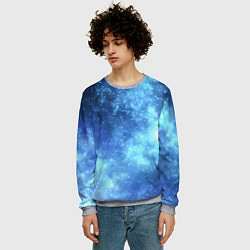 Свитшот мужской Яркие звёзды в космосе, цвет: 3D-меланж — фото 2