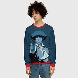 Свитшот мужской Spike Spiegel blue, цвет: 3D-красный — фото 2