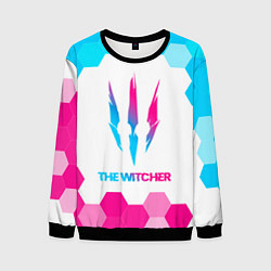 Свитшот мужской The Witcher neon gradient style, цвет: 3D-черный