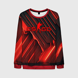 Свитшот мужской CS GO red neon, цвет: 3D-красный