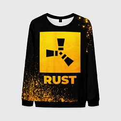 Свитшот мужской Rust - gold gradient, цвет: 3D-черный