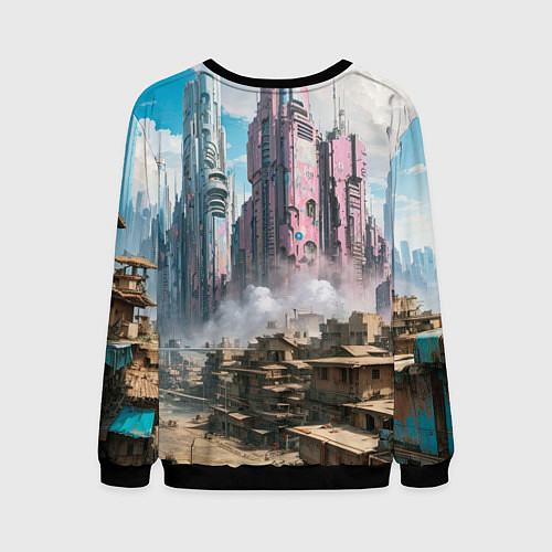 Мужской свитшот Девушка с экстрасенсорными способностями / 3D-Черный – фото 2