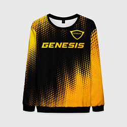 Свитшот мужской Genesis - gold gradient: символ сверху, цвет: 3D-черный