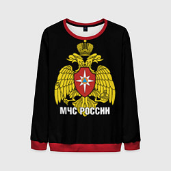 Свитшот мужской МЧС России - герб, цвет: 3D-красный