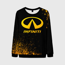 Свитшот мужской Infiniti - gold gradient, цвет: 3D-черный