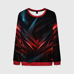 Свитшот мужской Black red abstract, цвет: 3D-красный