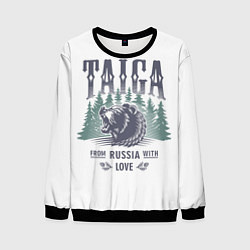 Свитшот мужской Тайга - из России с любовью, цвет: 3D-черный
