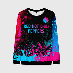 Мужской свитшот Red Hot Chili Peppers - neon gradient: символ свер