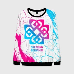 Свитшот мужской Breaking Benjamin neon gradient style, цвет: 3D-черный