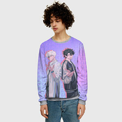 Свитшот мужской Персонажи - Агенты времени, цвет: 3D-меланж — фото 2