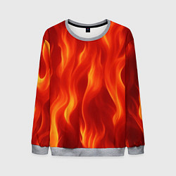 Свитшот мужской Огонь рыжий, цвет: 3D-меланж