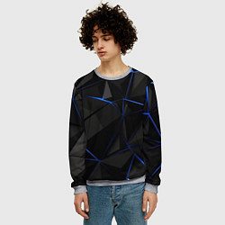 Свитшот мужской Black blue style, цвет: 3D-меланж — фото 2