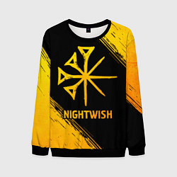 Свитшот мужской Nightwish - gold gradient, цвет: 3D-черный