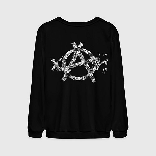 Мужской свитшот Сектор Газа и Анархия хой / 3D-Черный – фото 2