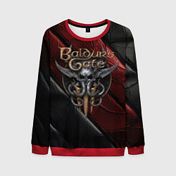 Свитшот мужской Baldurs Gate 3 logo dark, цвет: 3D-красный