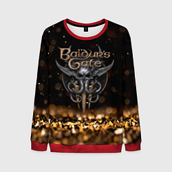 Мужской свитшот Baldurs Gate 3 logo dark gold logo