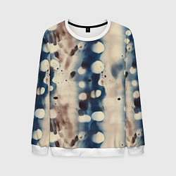 Свитшот мужской Тай дай паттерн, цвет: 3D-белый