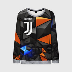 Свитшот мужской Juventus orange black style, цвет: 3D-меланж