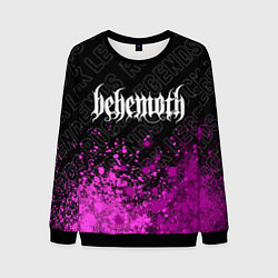 Свитшот мужской Behemoth rock legends: символ сверху, цвет: 3D-черный