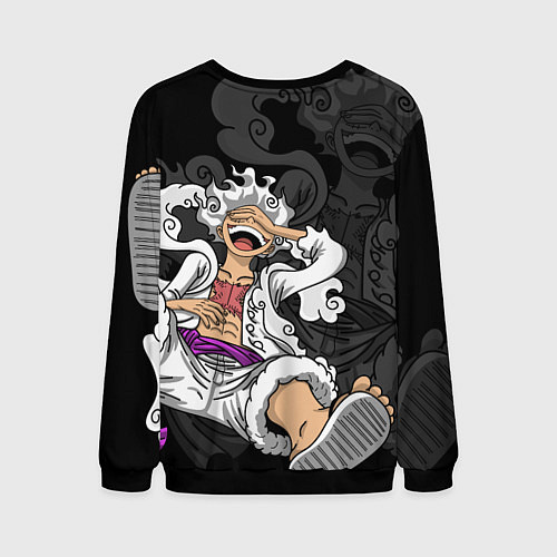 Мужской свитшот One piece - Gear 5- purple / 3D-Черный – фото 2