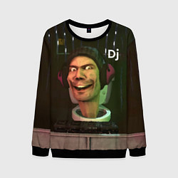 Свитшот мужской Skibidi Toilet Dj, цвет: 3D-черный