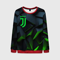 Свитшот мужской Juventus black green logo, цвет: 3D-красный