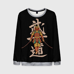 Свитшот мужской Самурай - иероглифы, цвет: 3D-меланж
