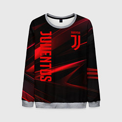 Свитшот мужской Juventus black red logo, цвет: 3D-меланж