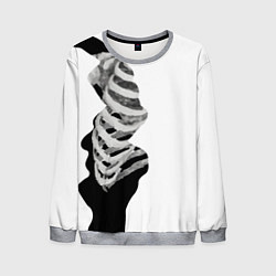 Свитшот мужской Скелет под одеждой, цвет: 3D-меланж