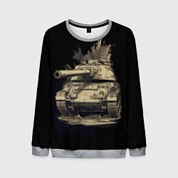 Свитшот мужской Русский танк т54, цвет: 3D-меланж