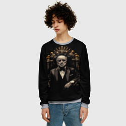 Свитшот мужской Дон Вито Корлеоне крестный отец, цвет: 3D-меланж — фото 2