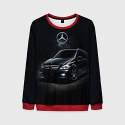 Свитшот мужской Mercedes black, цвет: 3D-красный