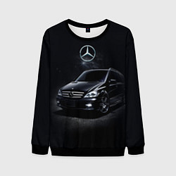 Свитшот мужской Mercedes black, цвет: 3D-черный