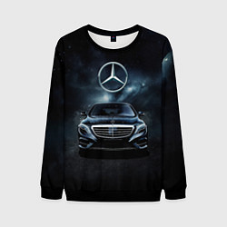 Свитшот мужской Mercedes Benz black, цвет: 3D-черный