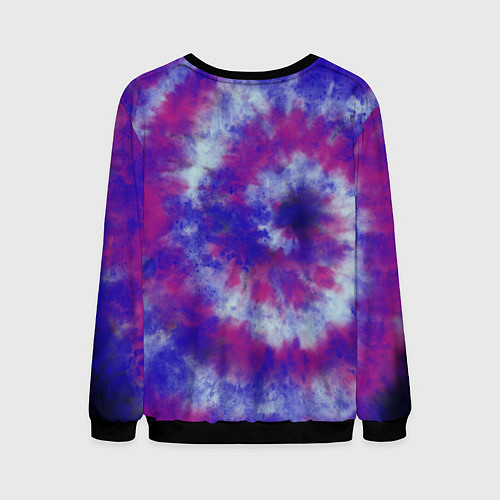 Мужской свитшот Tie-Dye дизайн / 3D-Черный – фото 2