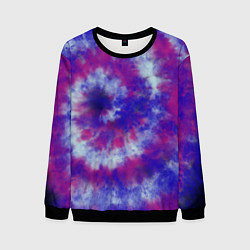 Свитшот мужской Tie-Dye дизайн, цвет: 3D-черный