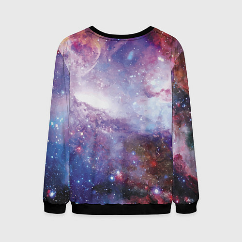 Мужской свитшот Space leopard / 3D-Черный – фото 2