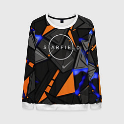 Свитшот мужской Starfield logo abstract, цвет: 3D-белый