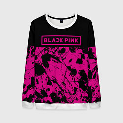 Свитшот мужской Black pink - emblem - pattern - music, цвет: 3D-белый