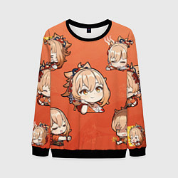 Свитшот мужской Chibi Yoimiya Genshin Impact, цвет: 3D-черный