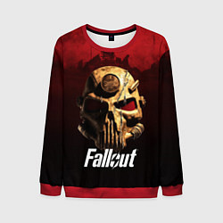 Свитшот мужской Фалаут шлем от брони, цвет: 3D-красный