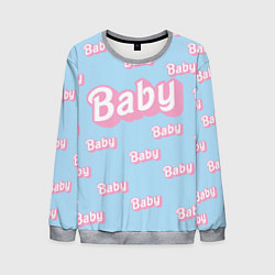 Свитшот мужской Baby - Barbie style: blue pattern, цвет: 3D-меланж