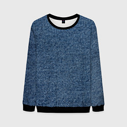 Свитшот мужской Текстура джинсы, цвет: 3D-черный