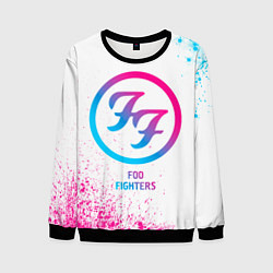 Свитшот мужской Foo Fighters neon gradient style, цвет: 3D-черный
