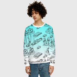 Свитшот мужской Перезимуем, цвет: 3D-белый — фото 2