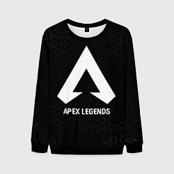 Свитшот мужской Apex Legends glitch на темном фоне, цвет: 3D-черный